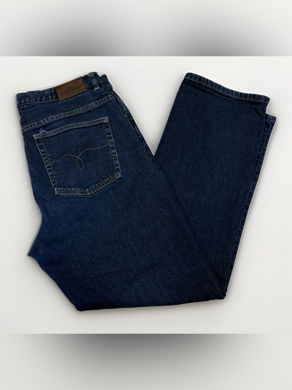Ralph Lauren Lauren Jeans Co. Women's Jeans Straight Leg Size 12 Dark Wash Mom